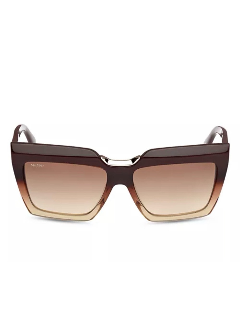 Max Mara Rectangle Sunglasses Brown 56 mm NEW